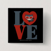 Chibi Catoman LOVE Vierkante Button 5,1 Cm (Voorkant)