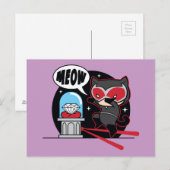 Chibi Catoman Stealing A Diamond Briefkaart (Voorkant / Achterkant)