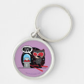 Chibi Catoman Stealing A Diamond Sleutelhanger (Voorkant)