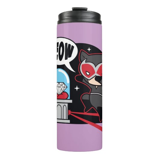 Chibi Catoman Stealing A Diamond Thermosbeker (Voorkant)