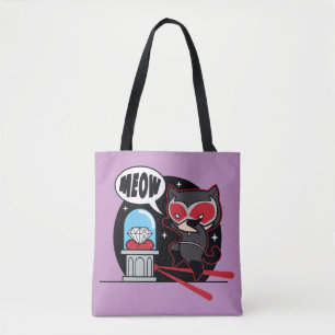 Chibi Catoman Stealing A Diamond Tote Bag
