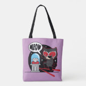 Chibi Catoman Stealing A Diamond Tote Bag (Achterkant)