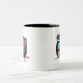 Chibi Catoman Stealing A Diamond Tweekleurige Koffiemok (Center)