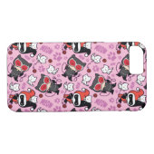 Chibi Catwoman, Harley Quinn, en Kittens Pattern Case-Mate iPhone Case (Achterkant (Horizontaal))