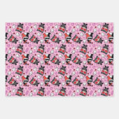 Chibi Catwoman, Harley Quinn, en Kittens Pattern Inpakpapier Vel (Voorkant 2)