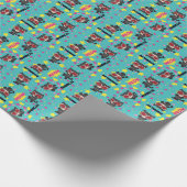 Chibi Catwoman Pattern Cadeaupapier (Hoek)