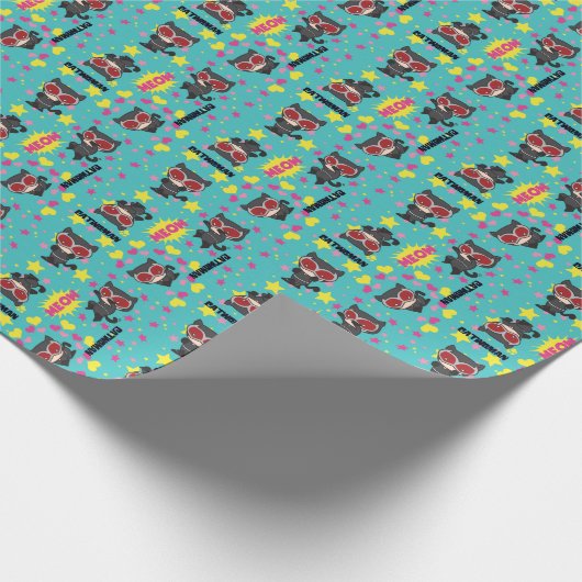 Chibi Catwoman Pattern Cadeaupapier (Hoek)