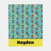 Chibi Catwoman Pattern Fleece Deken (Voorkant)