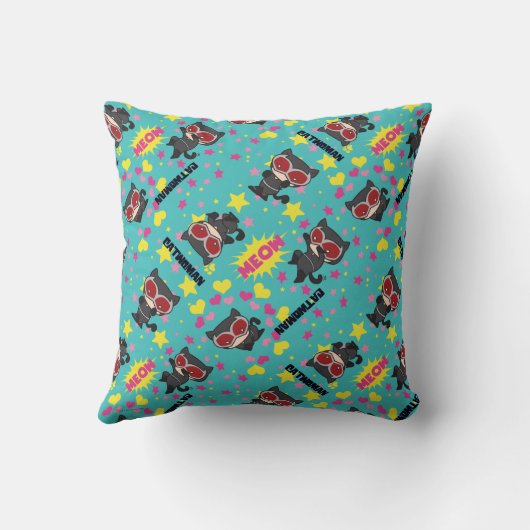 Chibi Catwoman Pattern Kussen (Achterkant)