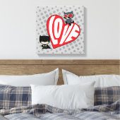 Chibi Catwoman Pounce op Batman 2 Canvas Afdruk (Insitu (Slaapkamer))