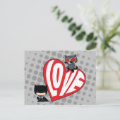 Chibi Catwoman Pounce op Batman Briefkaart (Staand voorkant)