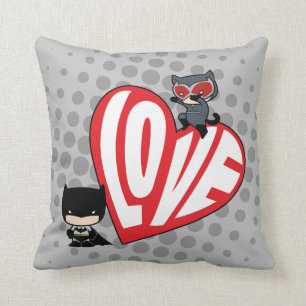 Chibi Catwoman Pounce op Batman Kussen