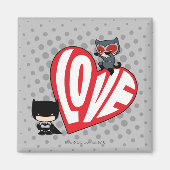 Chibi Catwoman Pounce op Batman Magneet (Voorkant)