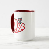 Chibi Catwoman Pounce op Batman Mok (Voorkant links)