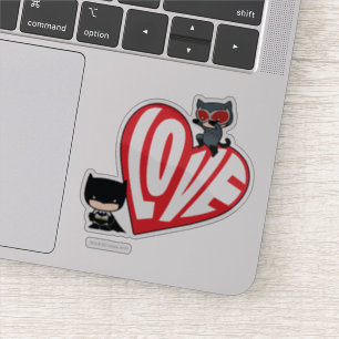 Chibi Catwoman Pounce op Batman Sticker