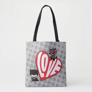 Chibi Catwoman Pounce op Batman Tote Bag
