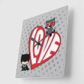 Chibi Catwoman Pounce op Batman Vierkante Klok (Hoek)
