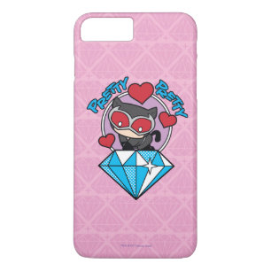 Chibi Catwoman Sitting Atop Large Diamond iPhone 8/7 Plus Hoesje