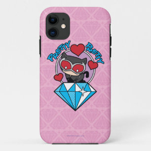 Chibi Catwoman Sitting Atop Large Diamond Case-Mate iPhone Case