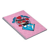 Chibi Catwoman Sitting Atop Large Diamond Notitieboek (Rechterzijde)