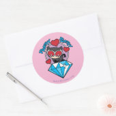 Chibi Catwoman Sitting Atop Large Diamond Ronde Sticker (Envelop)