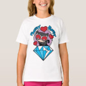 Chibi Catwoman Sitting Atop Large Diamond T-shirt (Voorkant)