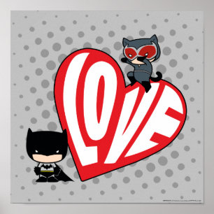 Chibi Catwoman springt op Batman Poster
