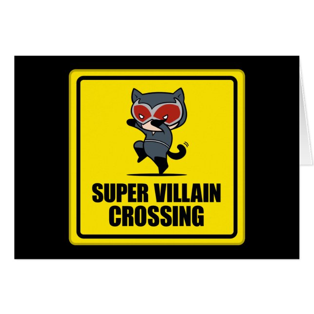 Chibi Catwoman Super Villain Crossing Sign (Voorkant Horizontaal)