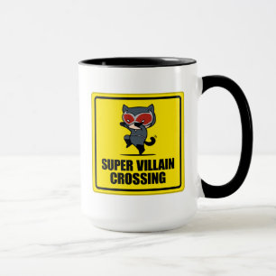 Chibi Catwoman Super Villain Crossing Sign Mok