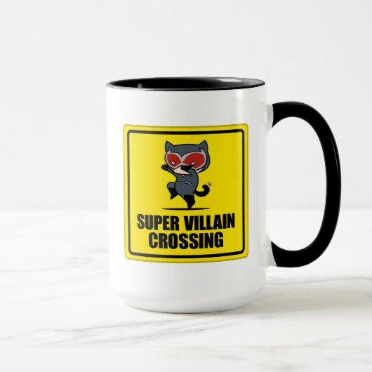 Chibi Catwoman Super Villain Crossing Sign Mok (Rechts)
