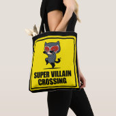 Chibi Catwoman Super Villain Crossing Sign Tote Bag (Dichtbij)