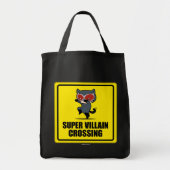 Chibi Catwoman Super Villain Crossing Sign Tote Bag (Voorkant)