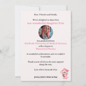 🍾🎓Chibi Champagne Celebration Announcement Kaart (Achterkant)