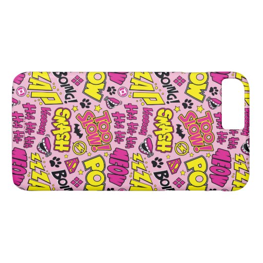Chibi Comic Phrases en Logos Pattern Case-Mate iPhone Case (Achterkant (Horizontaal))