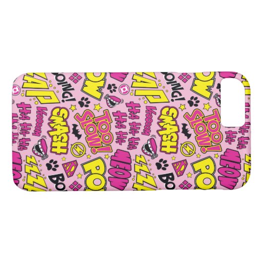 Chibi Comic Phrases en Logos Pattern Case-Mate iPhone Case (Achterkant (Horizontaal))