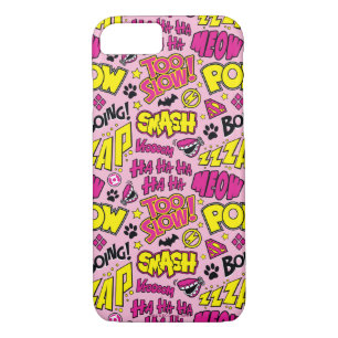 Chibi Comic Phrases en Logos Pattern Case-Mate iPhone Case