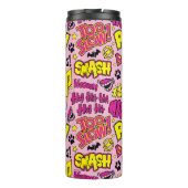 Chibi Comic Phrases en Logos Pattern Thermosbeker (Achterkant)