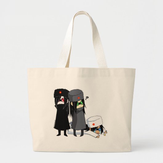 Chibi Commies Bag Grote Tote Bag (Voorkant)