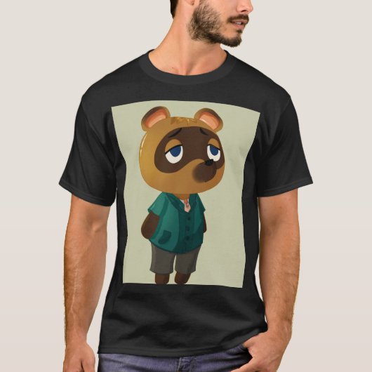 Chibi Cozy Tanuki Winkelier T-shirt (Voorkant)