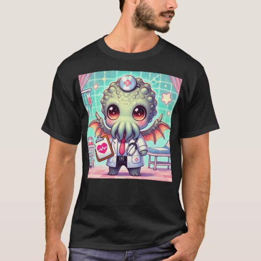 Chibi Cthulhu, de Schattige kosmische dokter T-shirt (Voorkant)