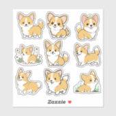 Chibi Cute Baby Corgi Dog Stickers (Vel)