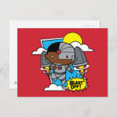 Chibi Cyborg Blast Off Briefkaart (Voorkant / Achterkant)