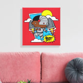 Chibi Cyborg Blast Off Canvas Afdruk (Insitu (Woonkamer))