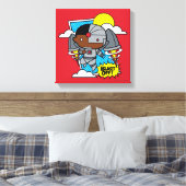Chibi Cyborg Blast Off Canvas Afdruk (Insitu (Slaapkamer))