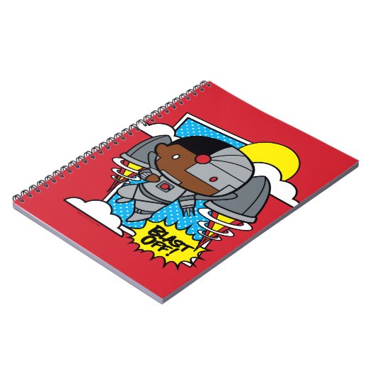 Chibi Cyborg Blast Off Notitieboek (Linkerzijde)