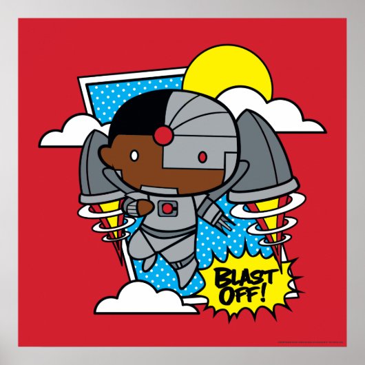 Chibi Cyborg Blast Off Poster (Voorkant)