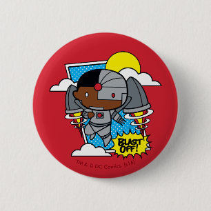 Chibi Cyborg Blast Off Ronde Button 5,7 Cm