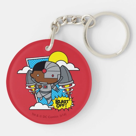Chibi Cyborg Blast Off Sleutelhanger (Achterkant)