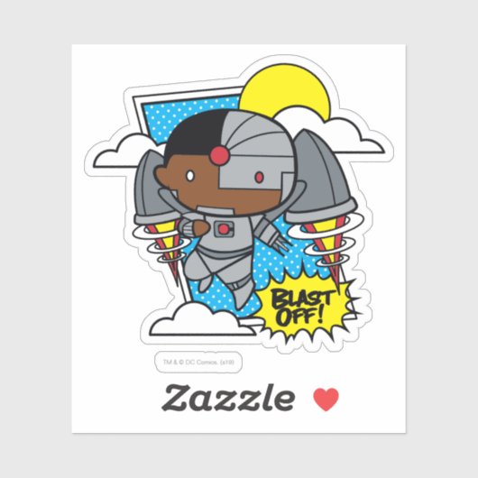 Chibi Cyborg Blast Off Sticker (Vel)