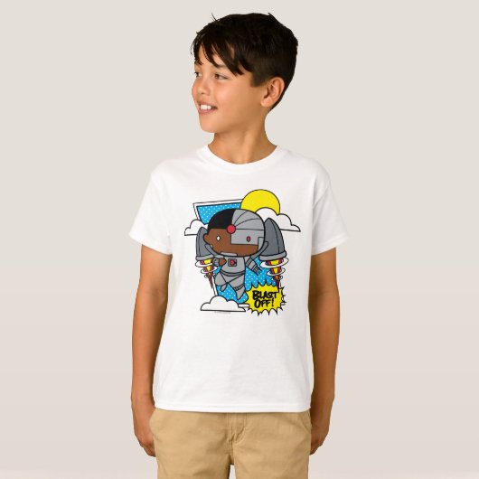 Chibi Cyborg Blast Off T-shirt (Voorkant volledig)